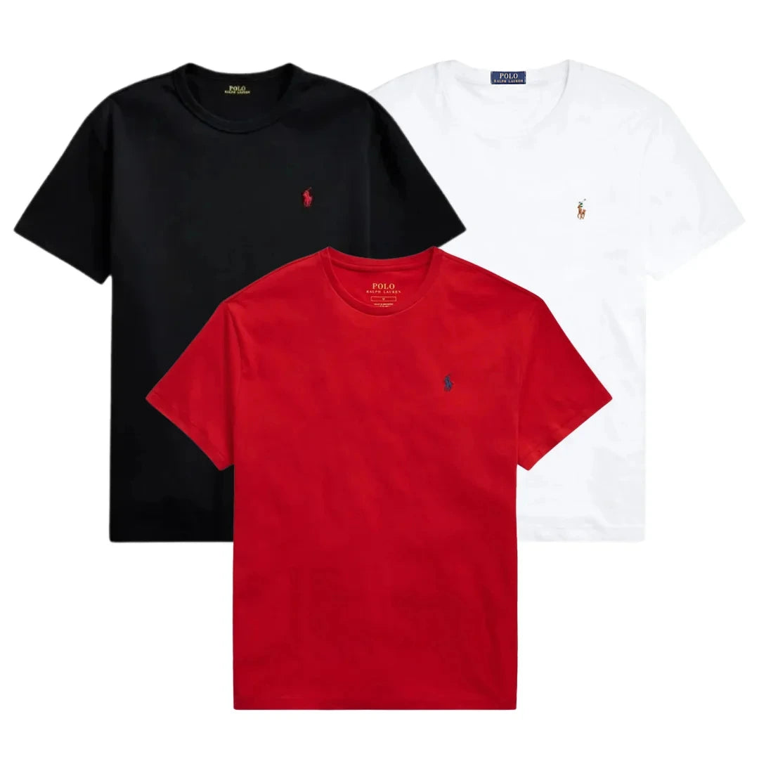 3 PACK – T-SHIRTS EN COTON COUPE SLIM HOMMES