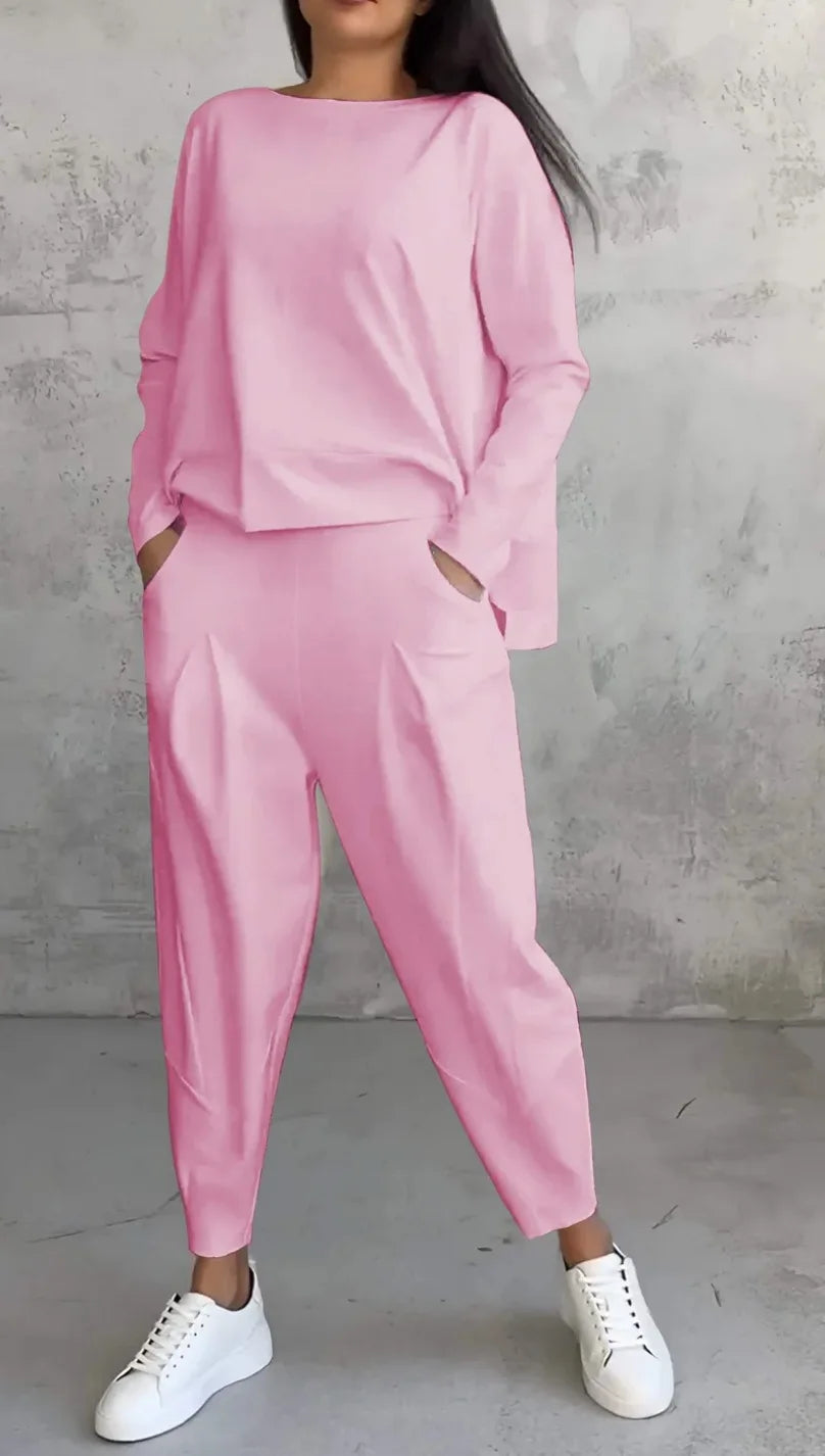 Ensemble Confort Moderne : Haut à manches longues + Pantalon