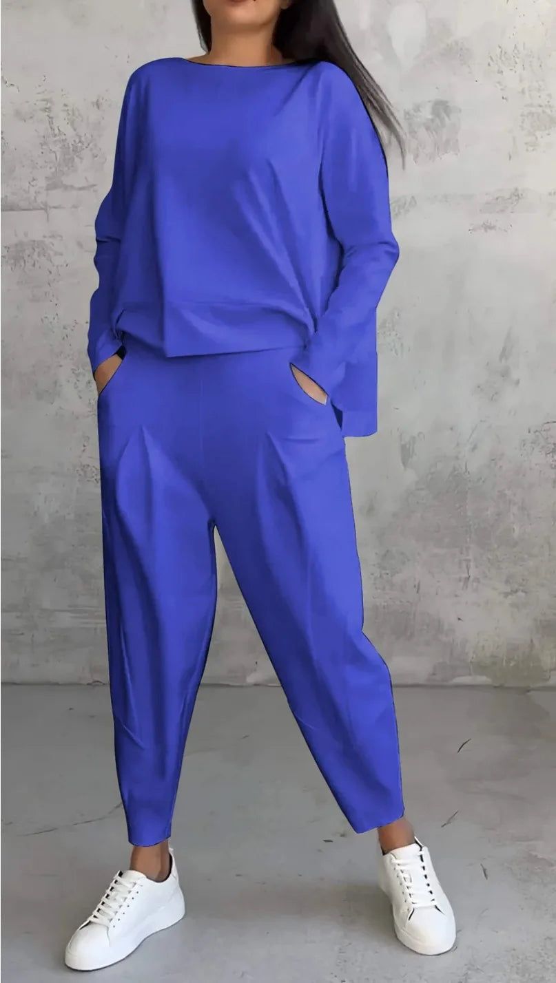 Ensemble Confort Moderne : Haut à manches longues + Pantalon